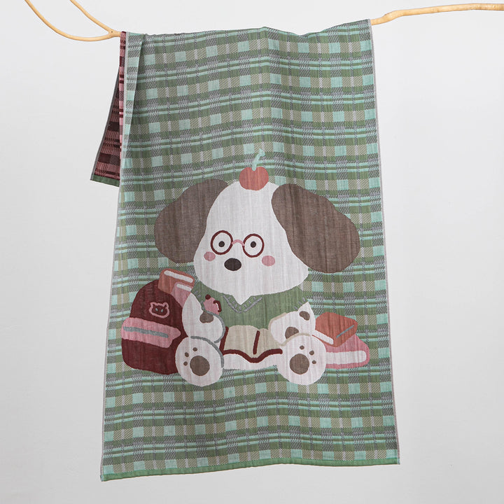 Damen Kuscheltuch mit bearbeitetem Bärenmotiv Karnz