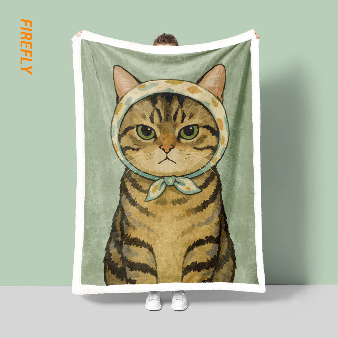 Spaß Cartoon Katze Decke