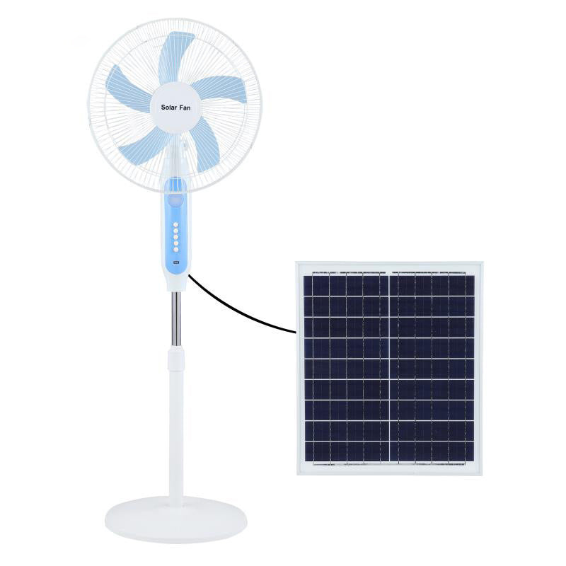 Unisex Solarbetrieben Standventilator mit verstellbarem Neigungswinkel und effizienten Lüfterblättern Karnz