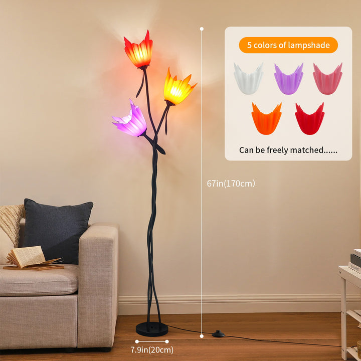 Künstlerische Floral Stehlampe