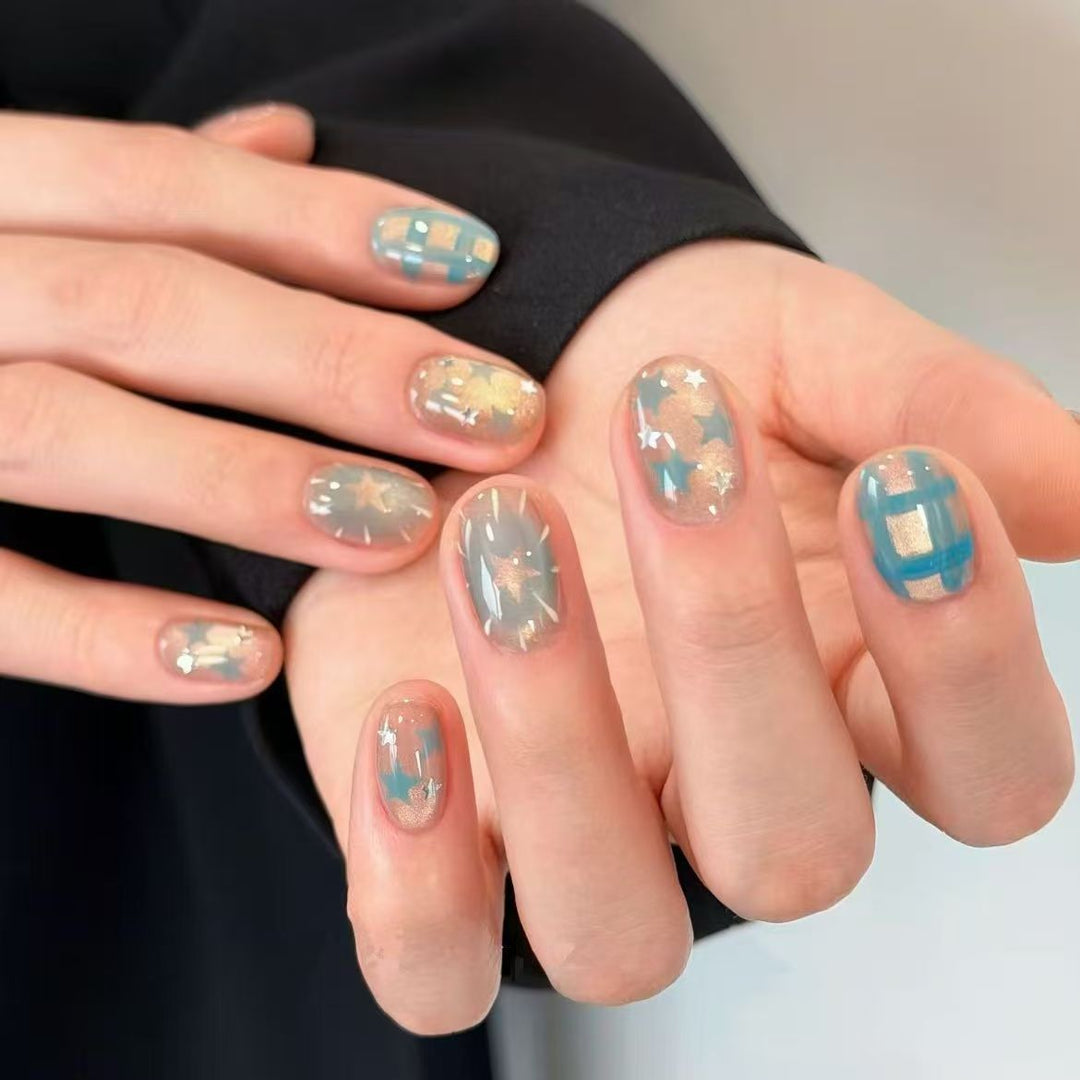 Süßes Charakter Press-On Nagelkunstset Karnz