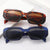 Damen modische quadratische Sonnenbrille mit trendigem Schildpatt-Design Karnz