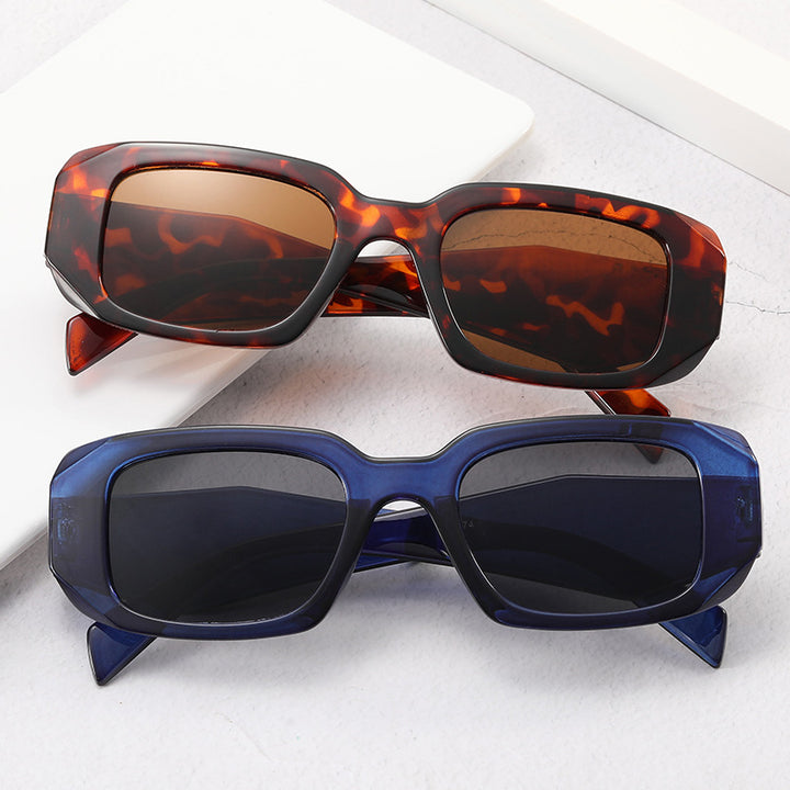 Damen modische quadratische Sonnenbrille mit trendigem Schildpatt-Design Karnz