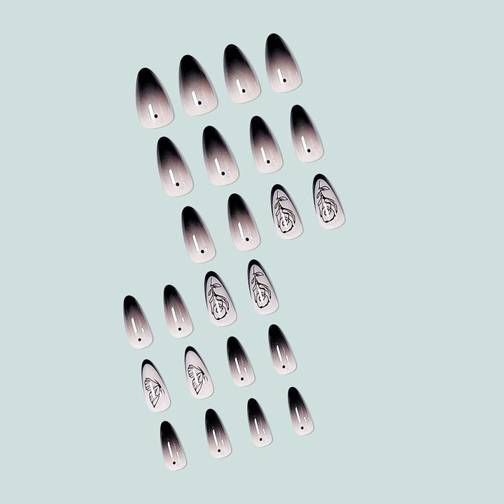 Elegante und kunstvolle Ombre-Nagelkunst Karnz