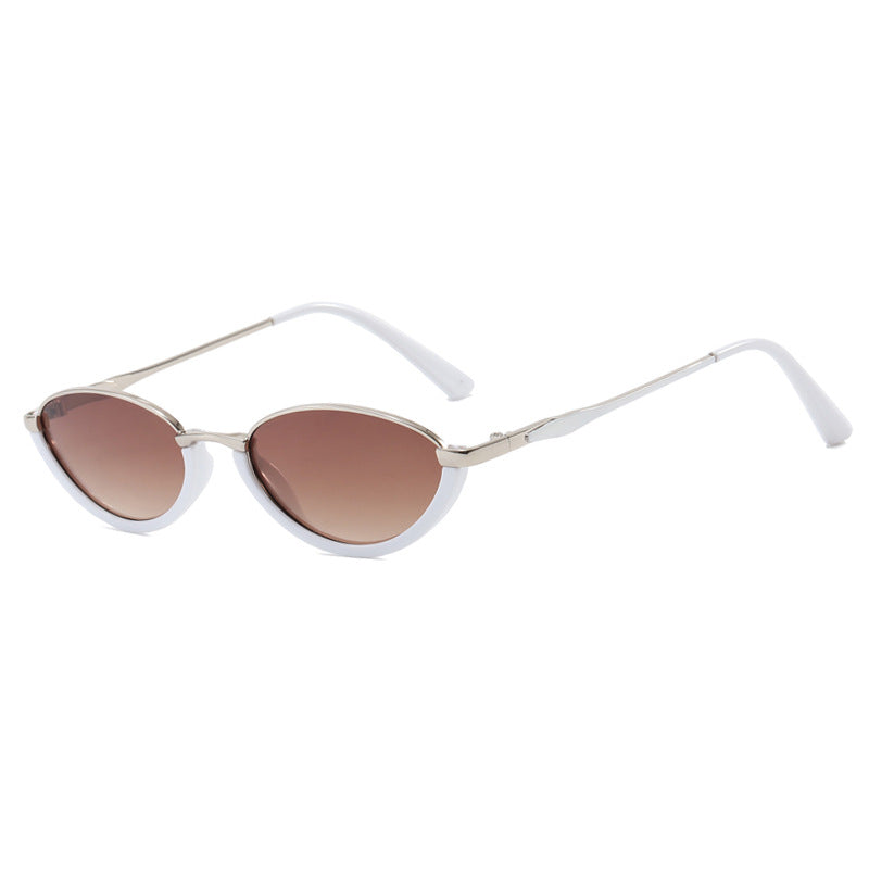 Damen modische Cat-Eye Sonnenbrille mit zweifarbigem Rahmen und UV-Schutz Karnz