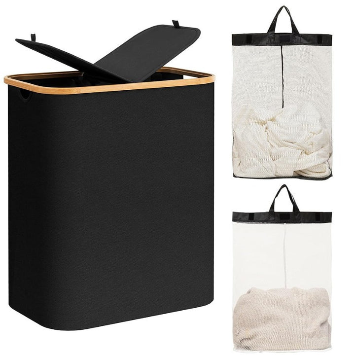 Praktischer Wäschekorb mit Deckel Karnz