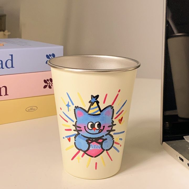 Kreative Trinkglas mit Lustigem Katzenmotiv Karnz
