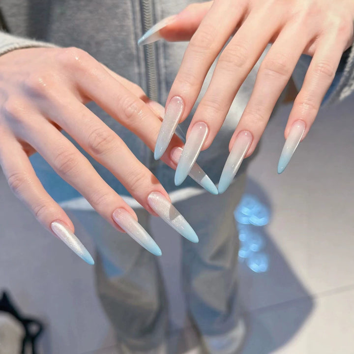 Lange Gradient Acrylnagelverlängerungen