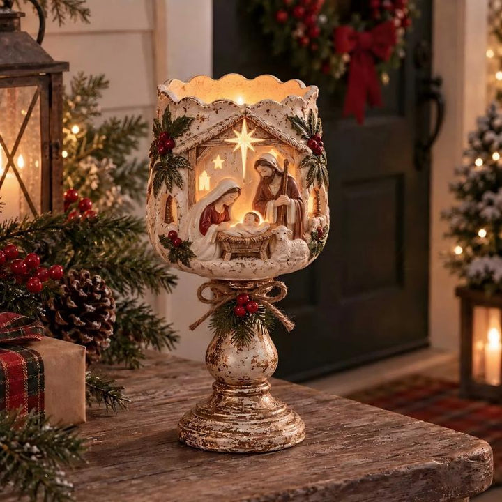 Dekorative Nussknacker-Tischlampe Karnz