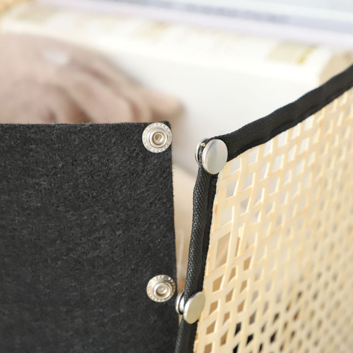 Multifunktionale Aufbewahrungsschale Aus Bambus und Textil Karnz