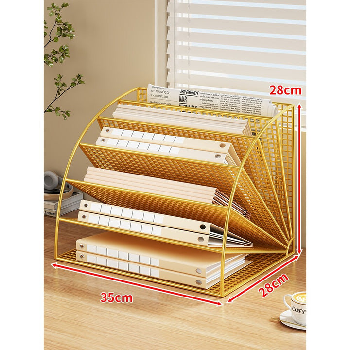 Multi-Tier Winkel Metallnetz Desktop Datei- und Ordnerorganisator