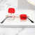 Damen Designer-Sonnenbrille mit quadratischem Metallrahmen Karnz