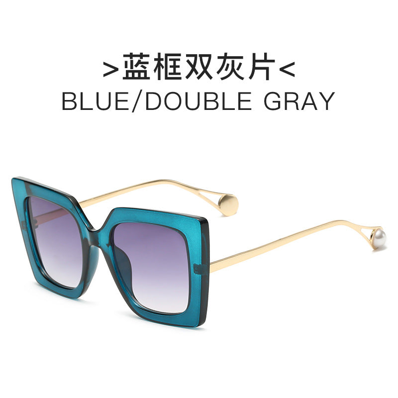 Damen elegante Sonnenbrille mit geometrischem Rahmen Karnz