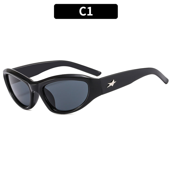 Schlanke retro-inspirierte Katzenaugen-Sonnenbrille