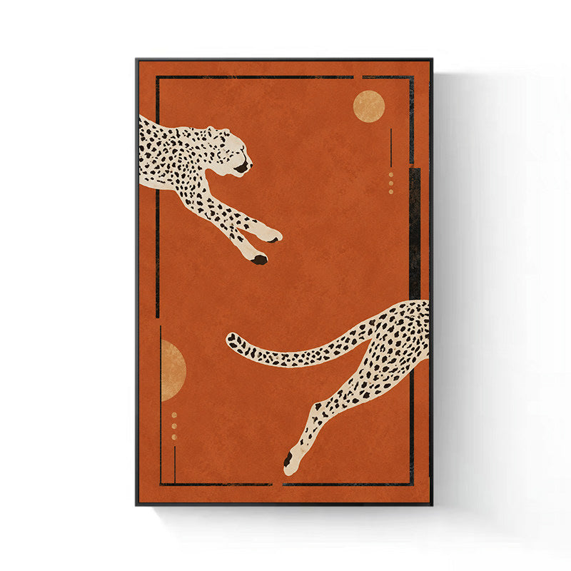 Dekorative Leopardenmuster Wandkunst