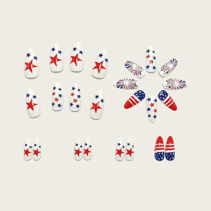 Kunstnägel mit Patriotischen Designs Karnz