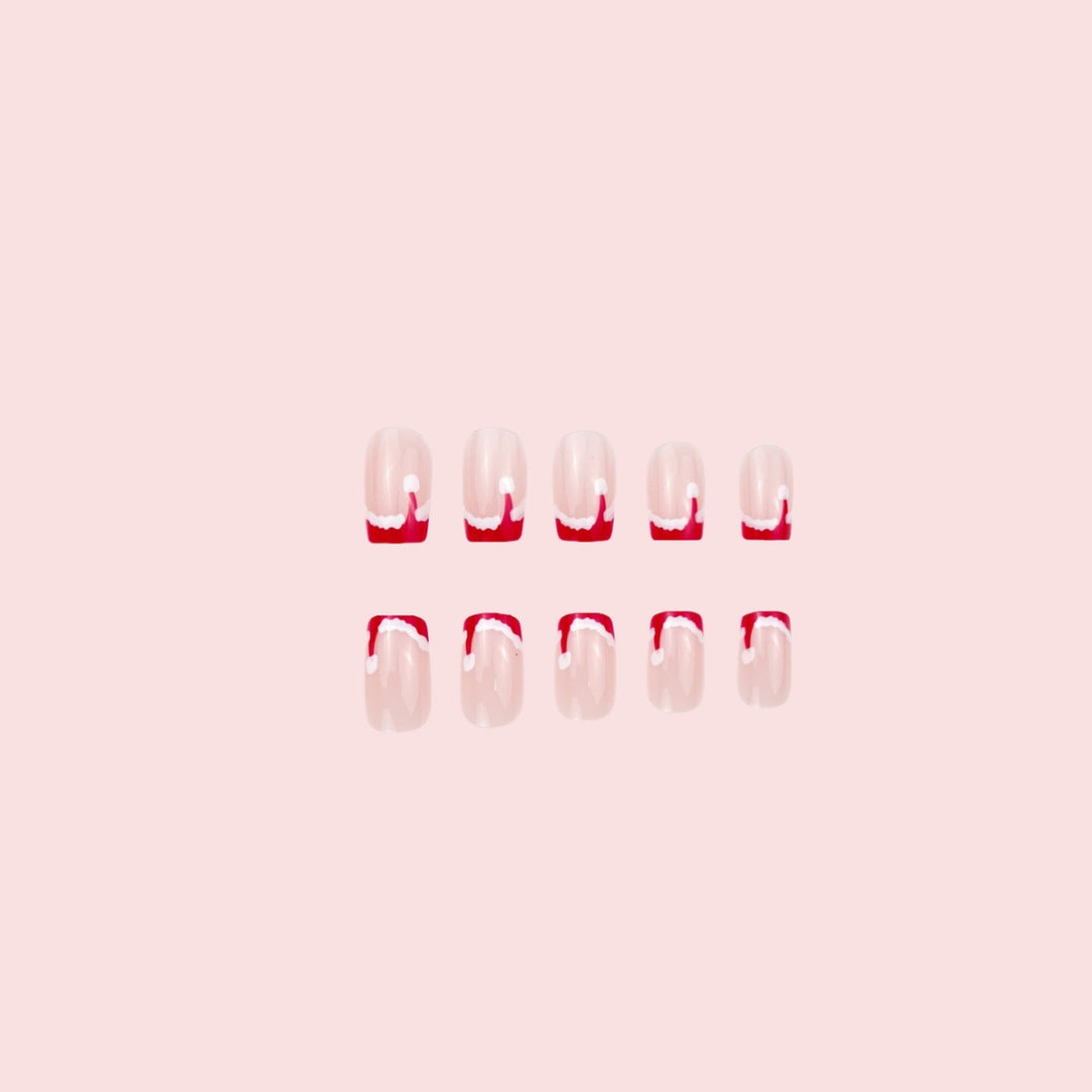 Künstlerische winterliche Nail Art Karnz