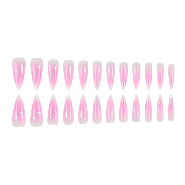 Elegante Stiletto Nagelkunst Karnz