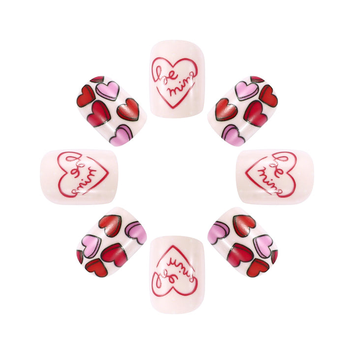 Künstlerisches Liebe-Themen Press-On Nagelkunst Set Karnz