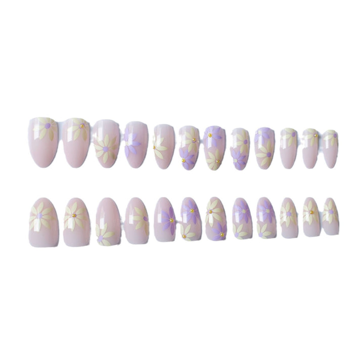 Elegante Florale Acryl Nagelkunst