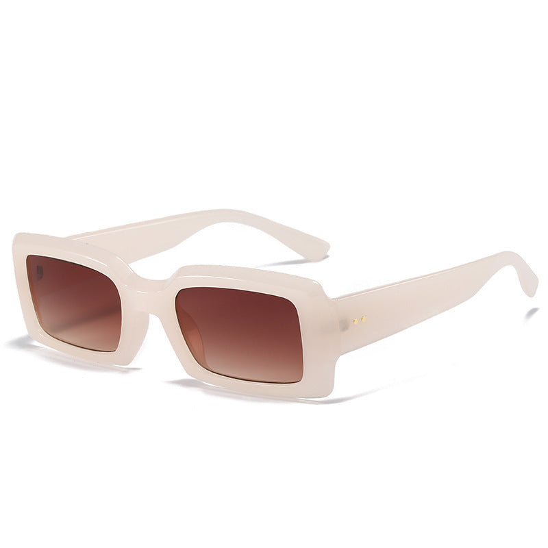 Übergroße geometrische Sonnenbrille mit verlaufenden Gläsern Karnz