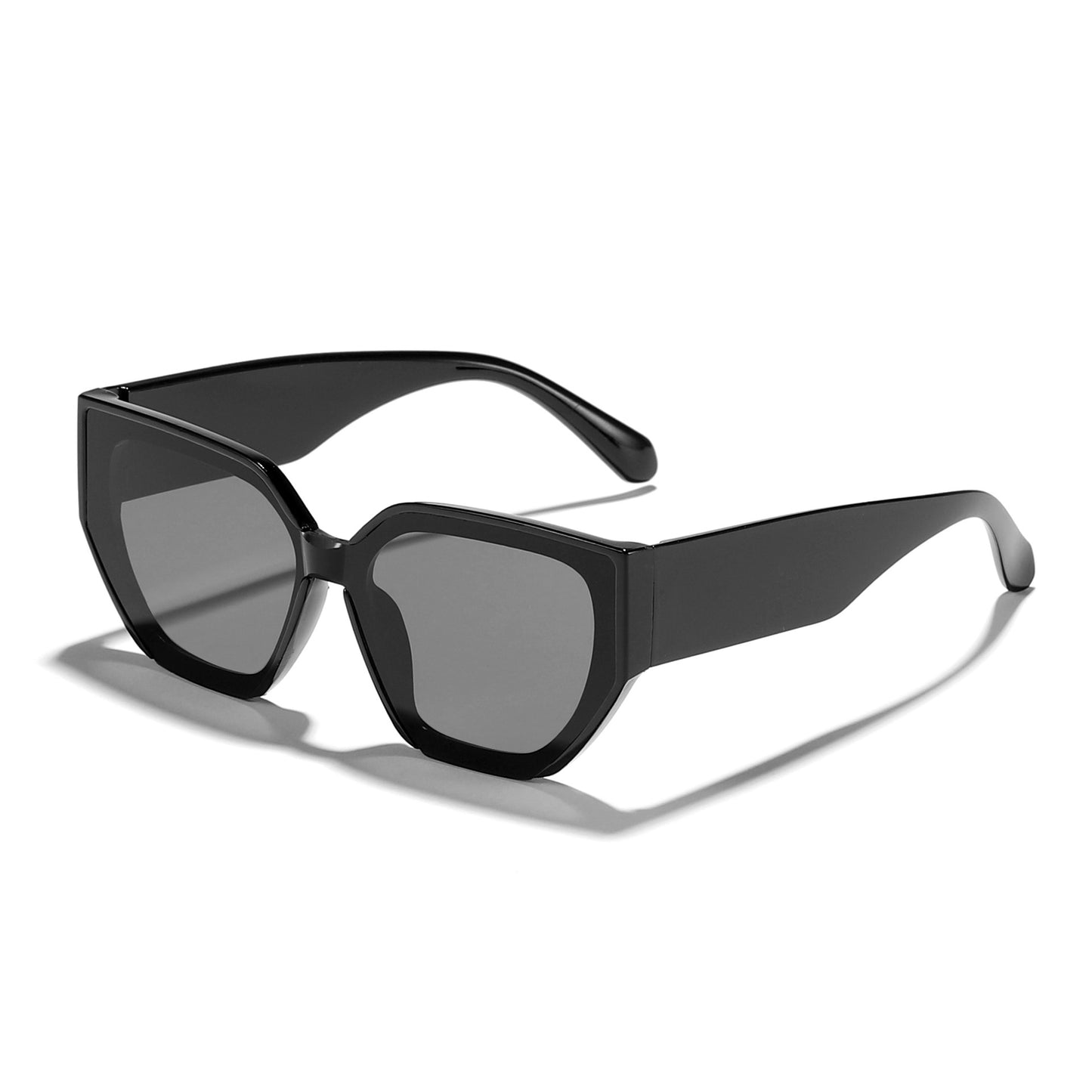 Damen modische oversized Sonnenbrille mit trendigem Hexagon-Design Karnz