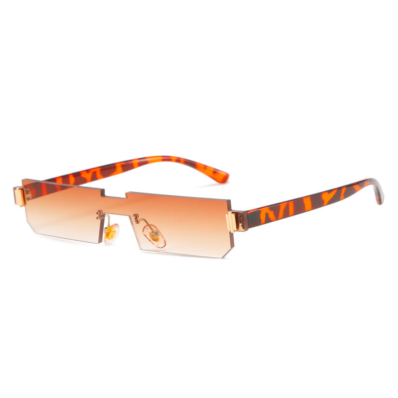 Damen modische geometrische Sonnenbrille mit feinem Rahmen Karnz