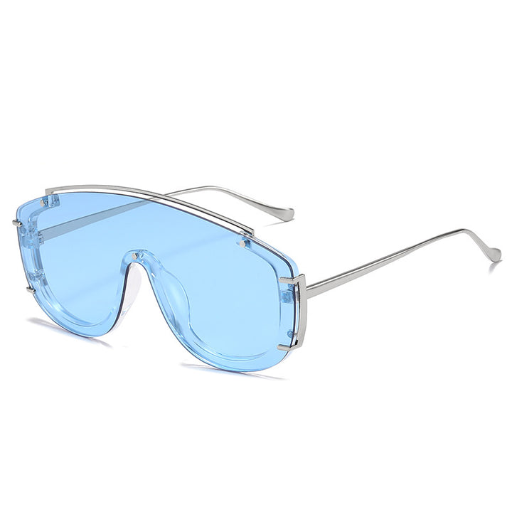 Modebewusste futuristische Schild-Sonnenbrille Karnz