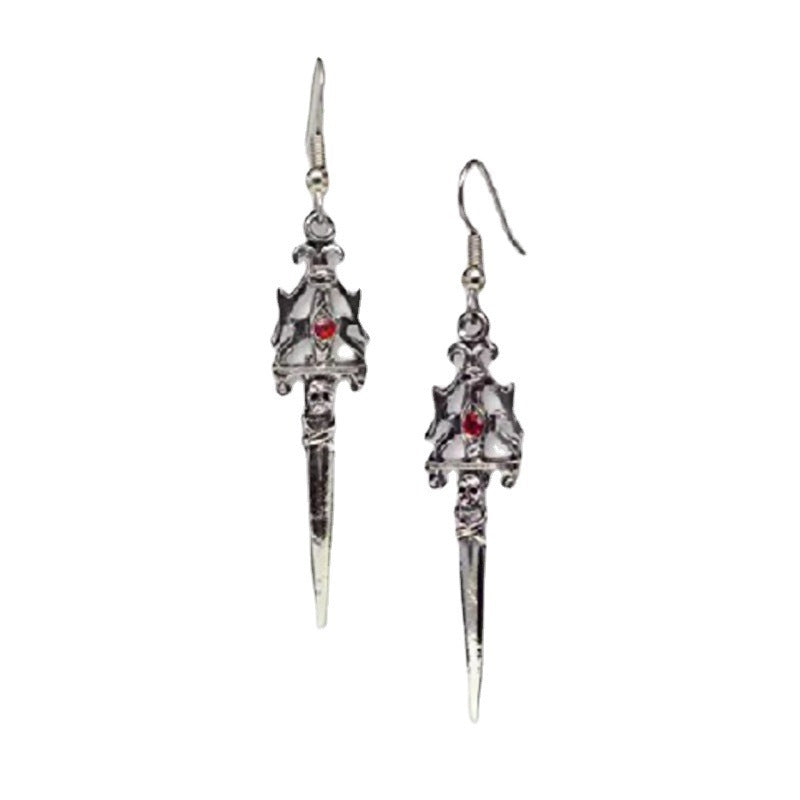 Gothic Statet Skull Ohrringe Karnz