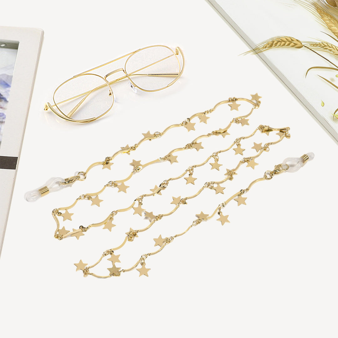 Elegante Goldene Sternenkette Karnz