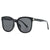 Damen modische Sonnenbrille mit hochwertigem, transparentem Kunststoffrahmen Karnz