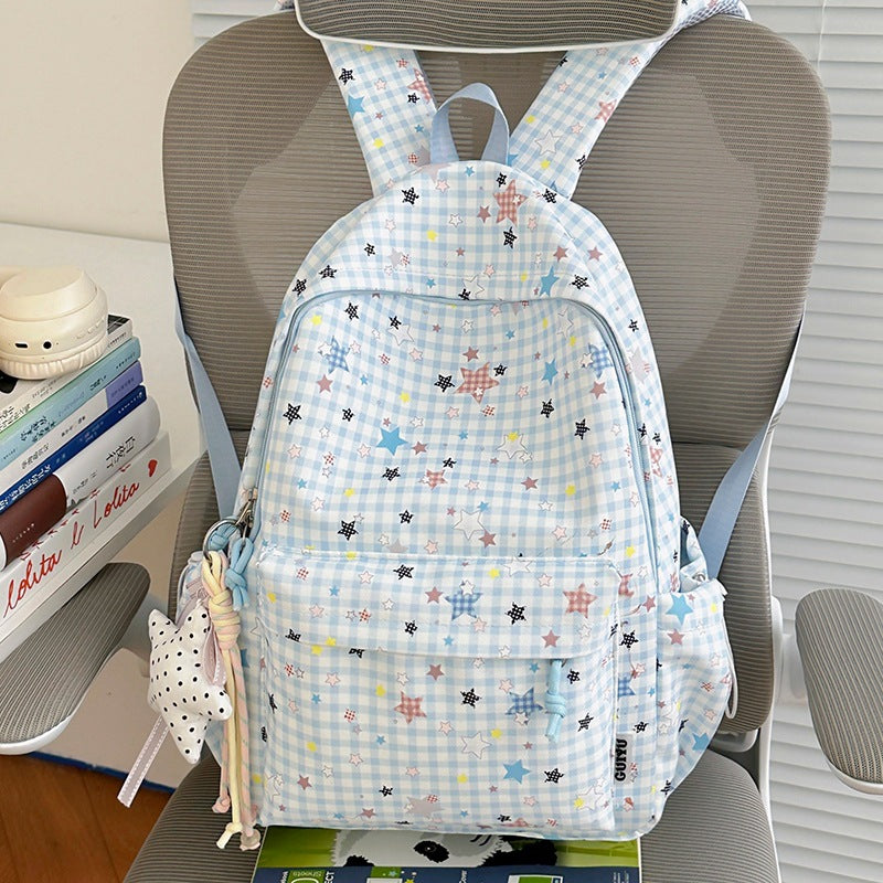 Stylische Gepunktete Sternenmuster Rucksack Karnz