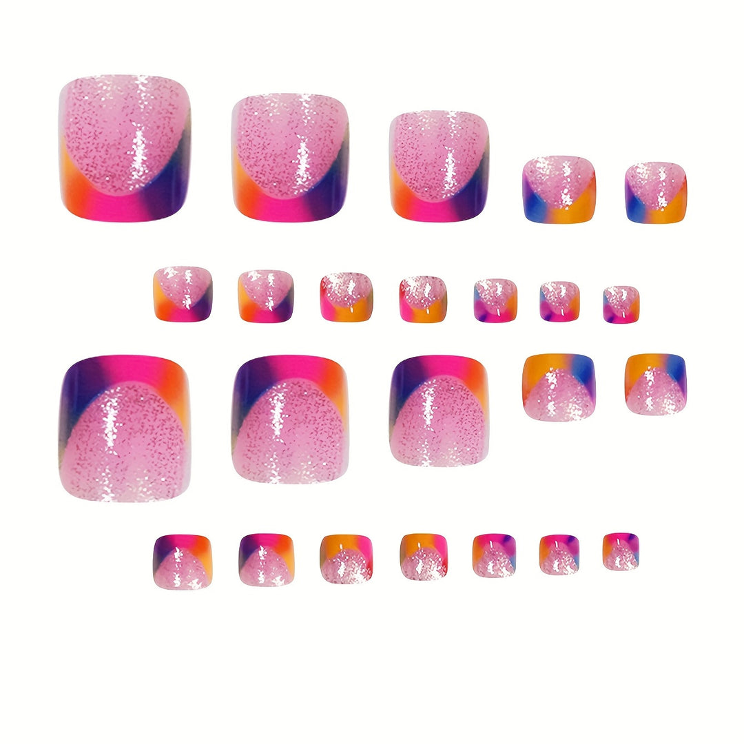 Künstlerisches Regenbogen-Nagelkunst-Set Karnz