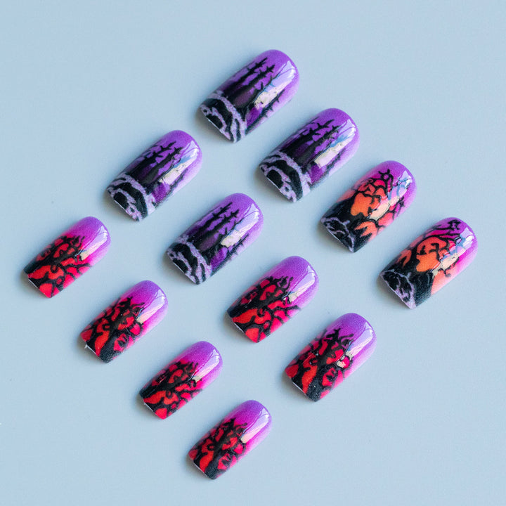 Halloween-Themen Press-On Nagelkunst Karnz