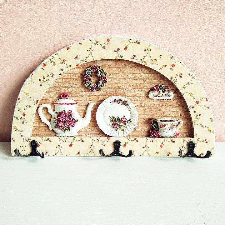 Dekorativer Wandhakenregalset