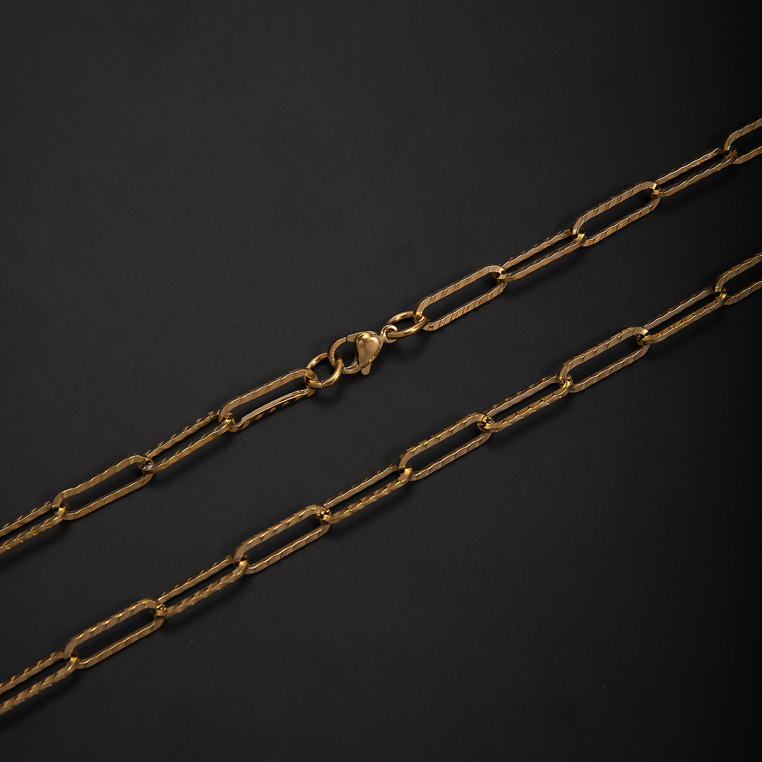 Elegante offene Gliederkette Halskette Karnz