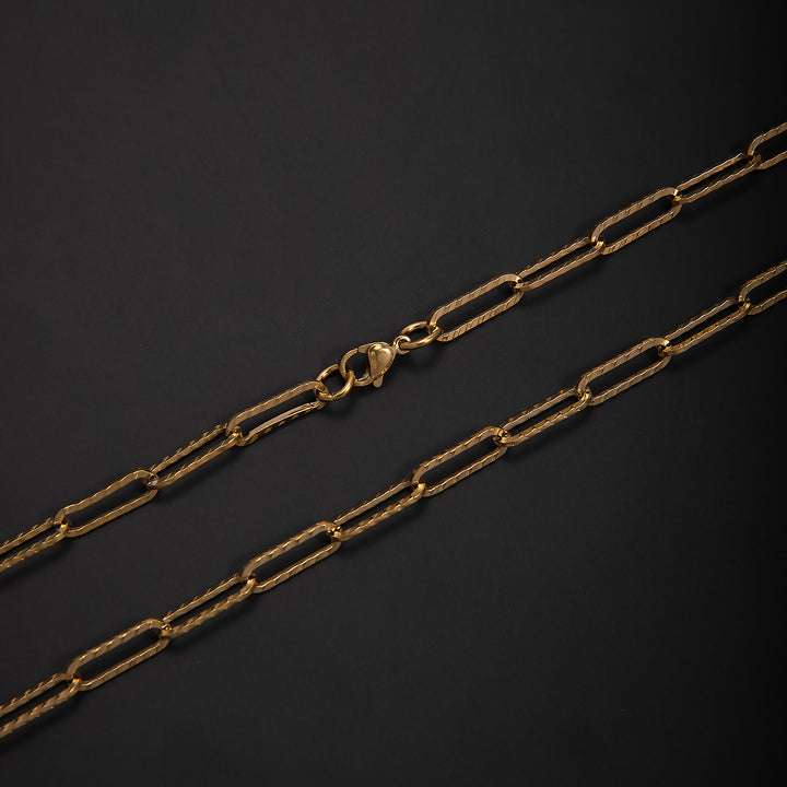 Elegante offene Gliederkette Halskette Karnz