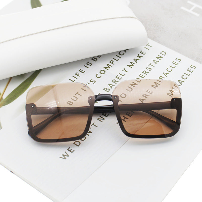 Damen quadratische Sonnenbrille mit extravagantem Leopardenmuster Karnz