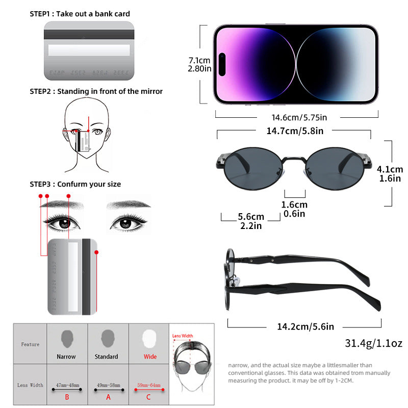 Modische Sonnenbrille Im Eleganten Ovaldesign Karnz 1787127969