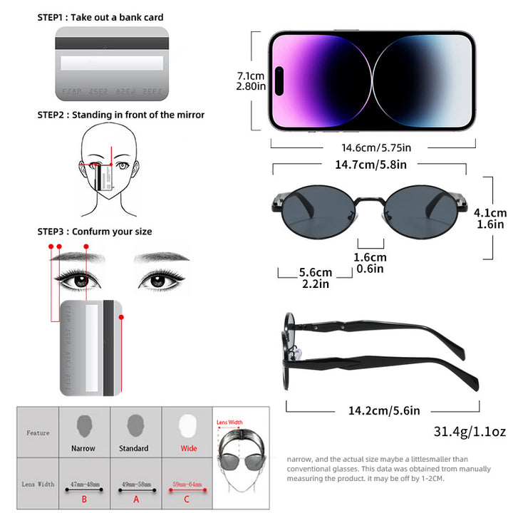 Modische Sonnenbrille Im Eleganten Ovaldesign Karnz 1787127969
