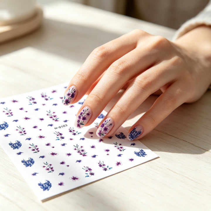 Floral Nagelkunst Aufkleber Blatt
