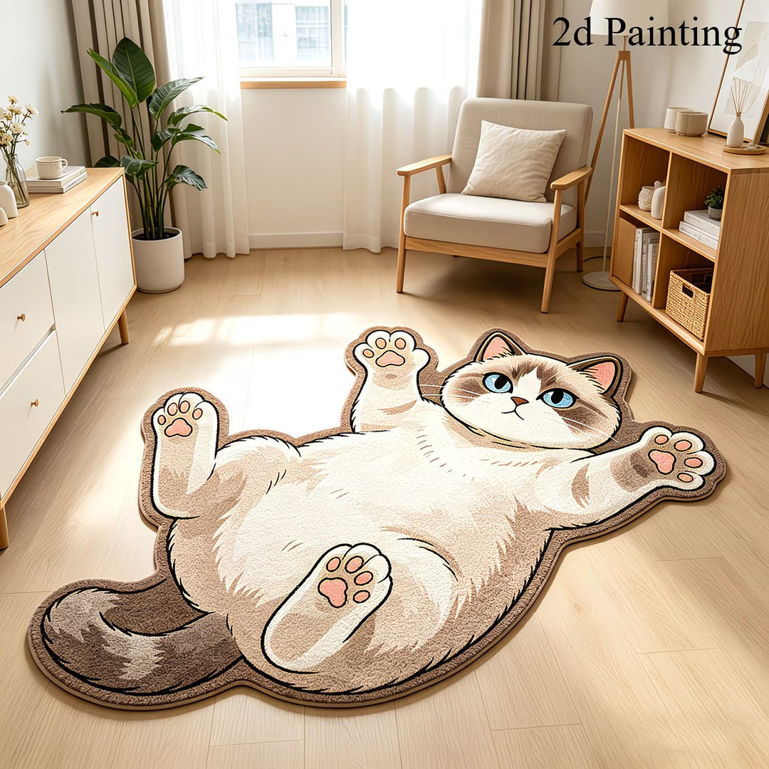 Kat-förmiger dekorativer Teppich