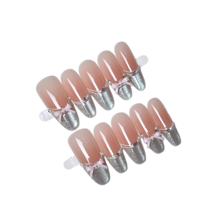 Künstlerische Ombre Press-On Nagelverlängerungen Karnz