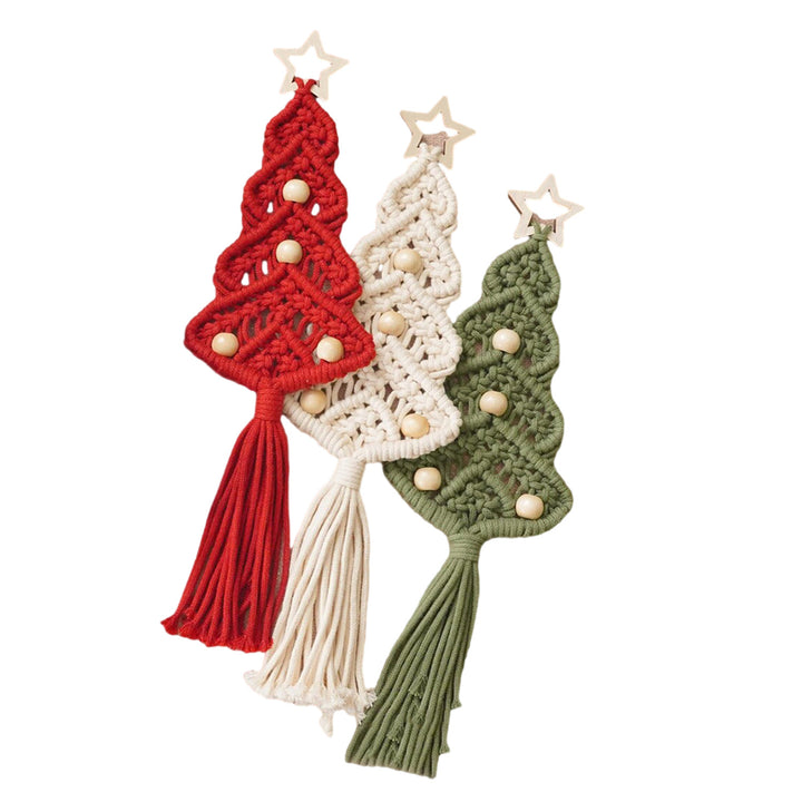 Macrame Weihnachtsbaum Ornament Set Karnz