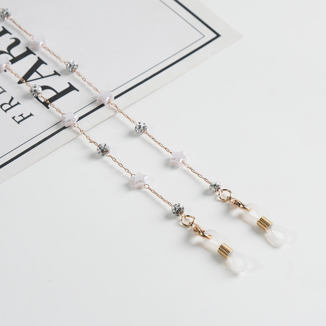 Elegante Perlenbrille Kette Karnz