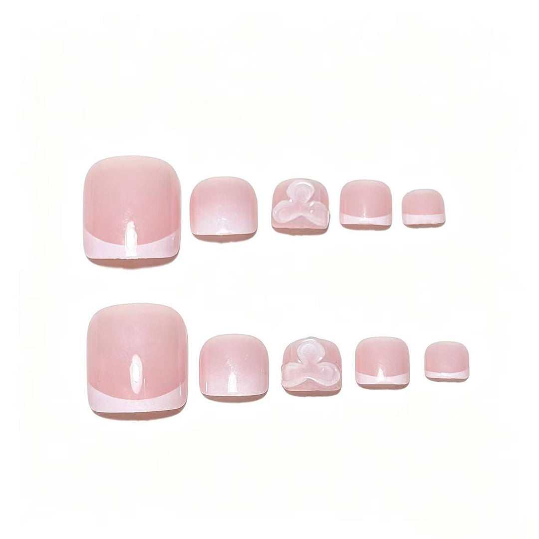 Dekorative Press-On Nail Art Tipps mit Schleifen-Design Karnz