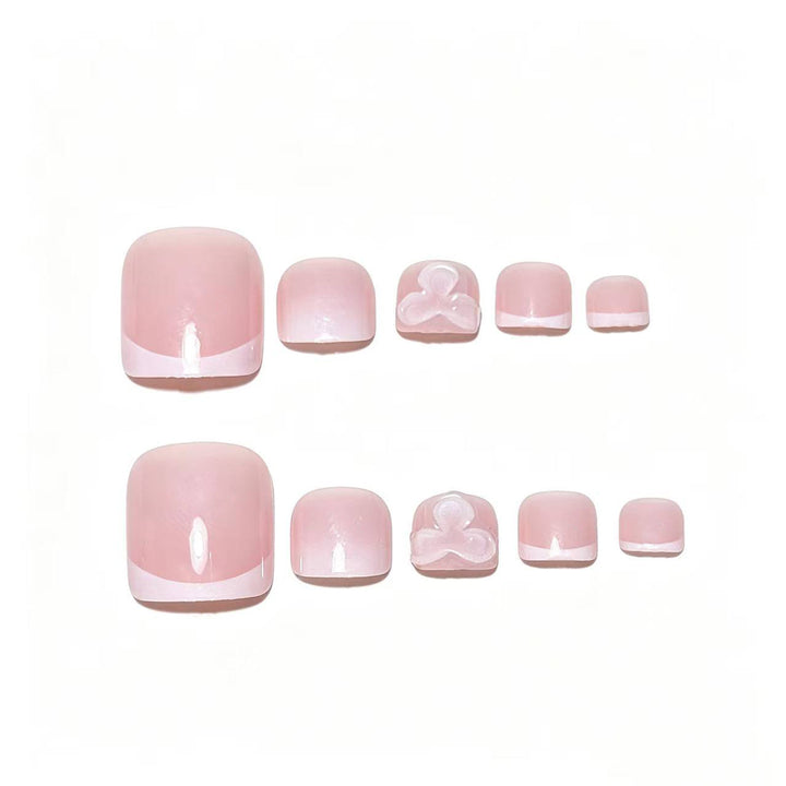 Dekorative Press-On Nail Art Tipps mit Schleifen-Design Karnz