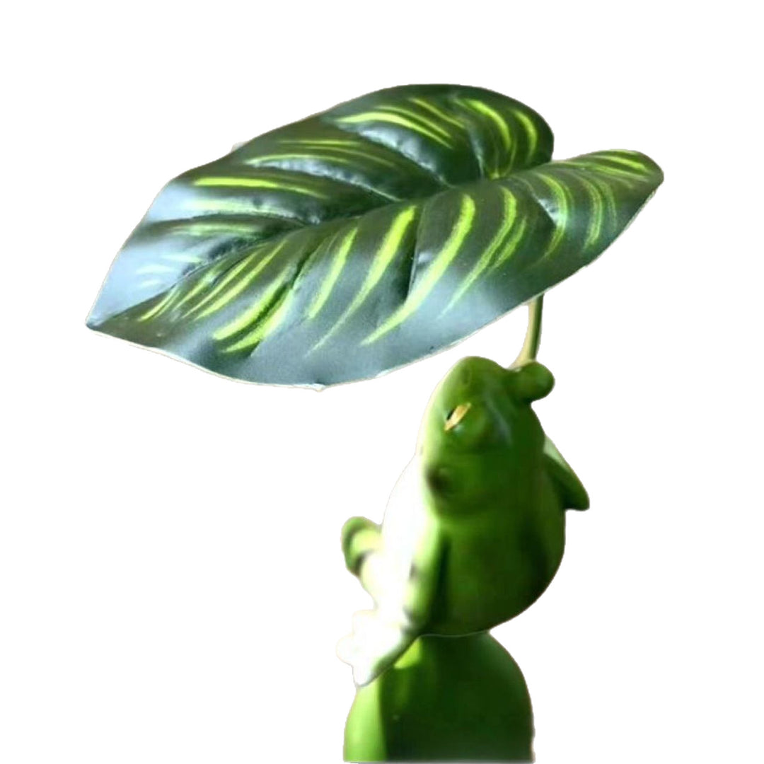 Verspielt Frosch Dekorationsfigur mit Blatt Karnz