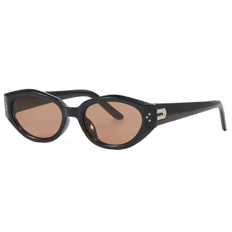 Damen modische Sonnenbrille mit animalischem Muster und stylishem Rahmen Karnz
