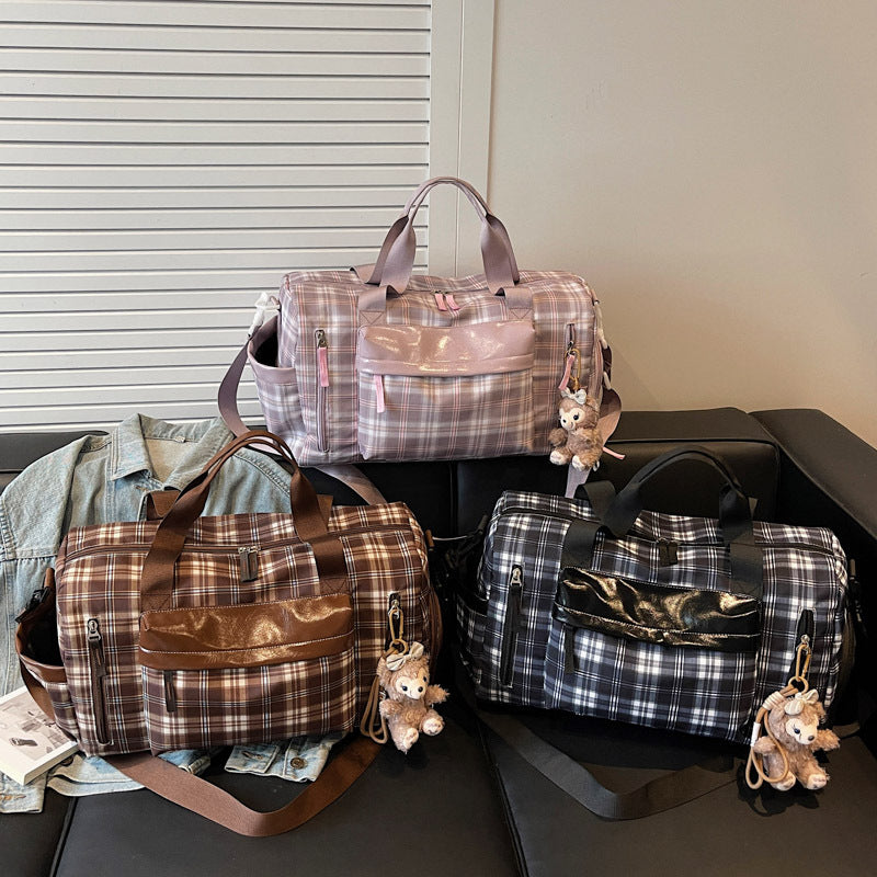 Schickes Karomuster Wochenend-Duffle Karnz
